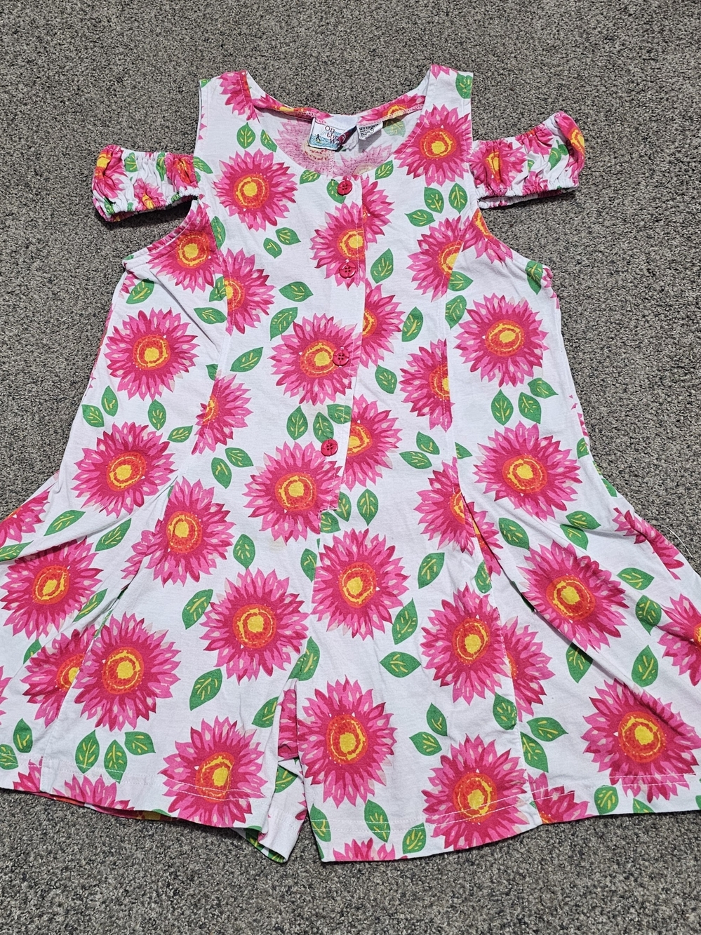 Vintage On The Water Floral Romper Size 14 Girls